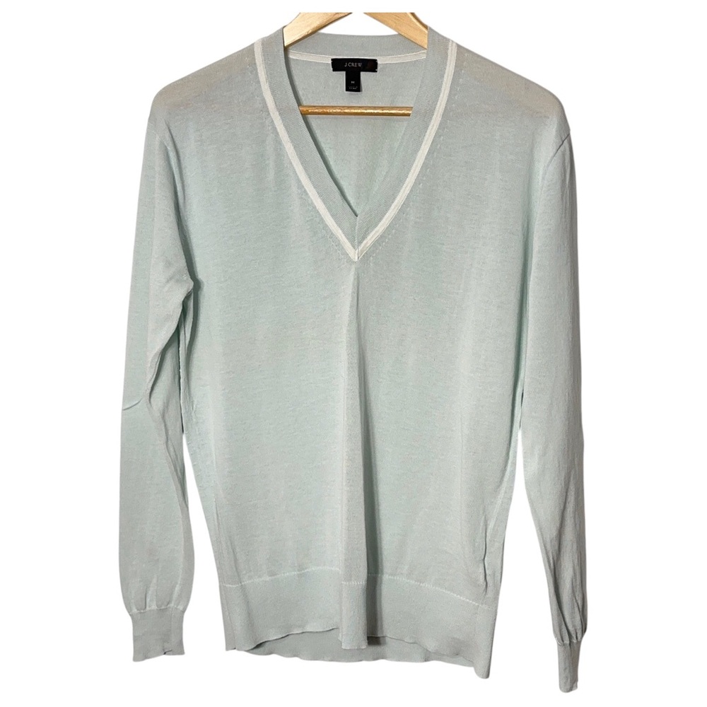 J Crew Mens Sweater Size Med Lightweight Pullover V Neck Fall Casual